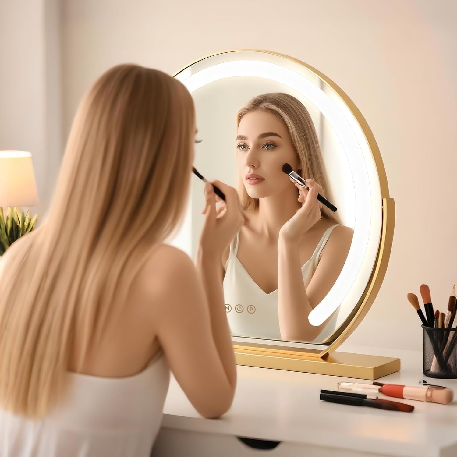 Hollywood Vanity Mirror with LED Lights, 23"x18", 3 Modes, Makeup & Desk