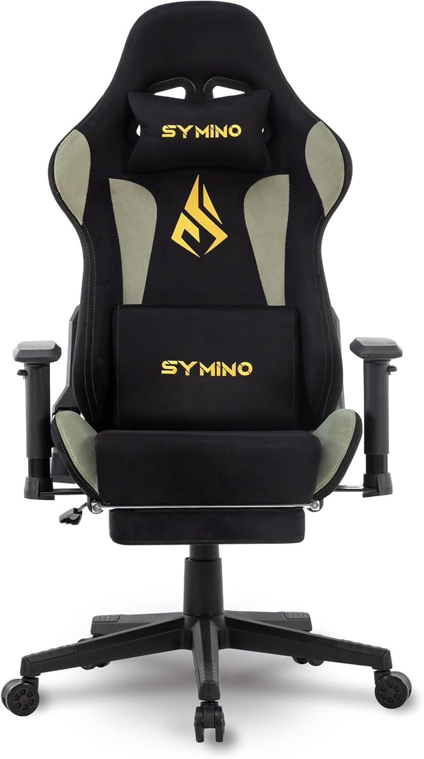 Ergonomic Gaming Chair with Footrest & Lumbar Support – Adjustable Computer Seat
