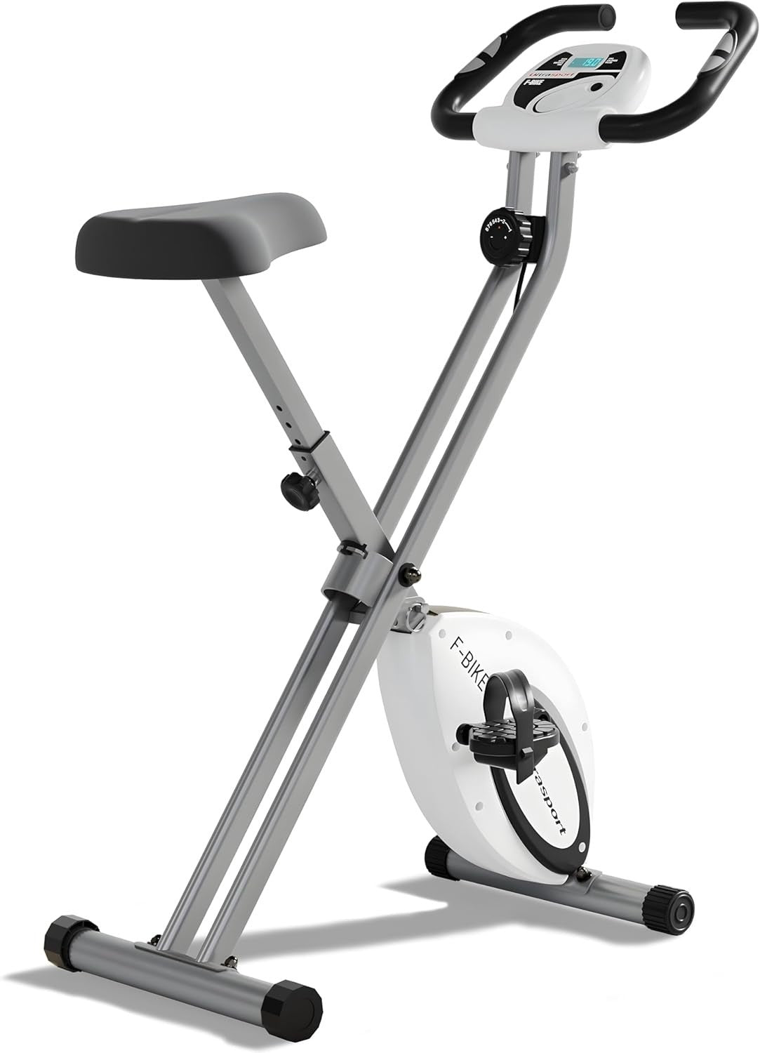 Ultrasport Folding Exercise Bike Quiet Magnetic X-Bike w/ LCD & Pulse Sensors