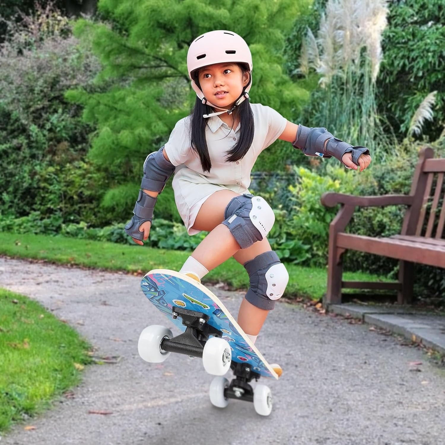 Kids Mini Skateboard 17" Custom Decorate Beginner Board Gift Boys Girls