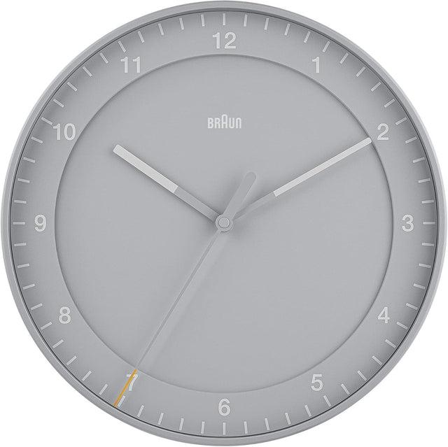 30cm Grey Wall Clock Silent Sweep | Easy Read, Modern Office & Home Clock