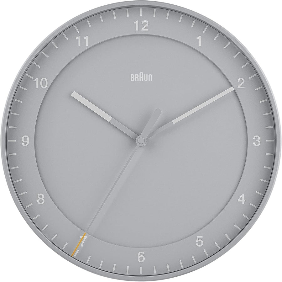 30cm Grey Wall Clock Silent Sweep | Easy Read, Modern Office & Home Clock