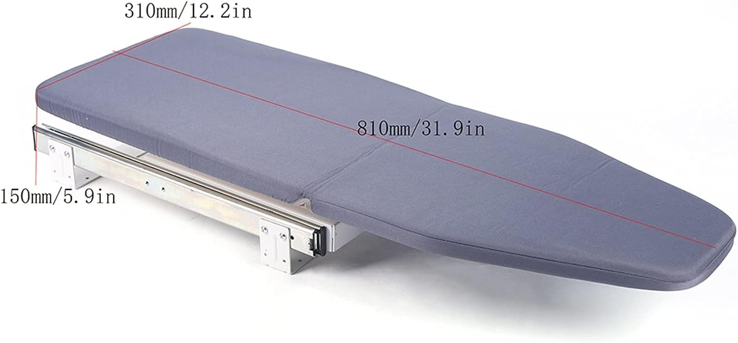 Extendable Ironing Board Foldable Space Saving 180° Rotating Cupboard Mount