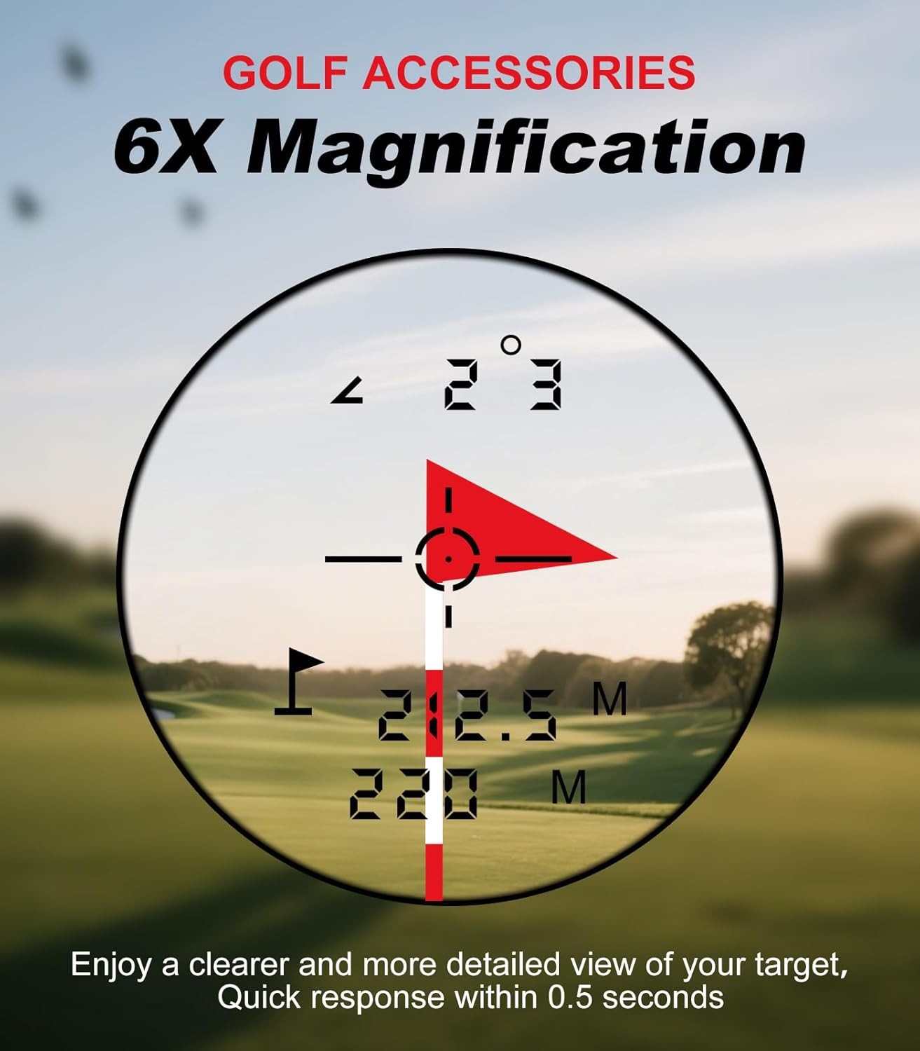 Golf Range Finder 1000 Yards Slope Flag Lock Vibration Rechargeable