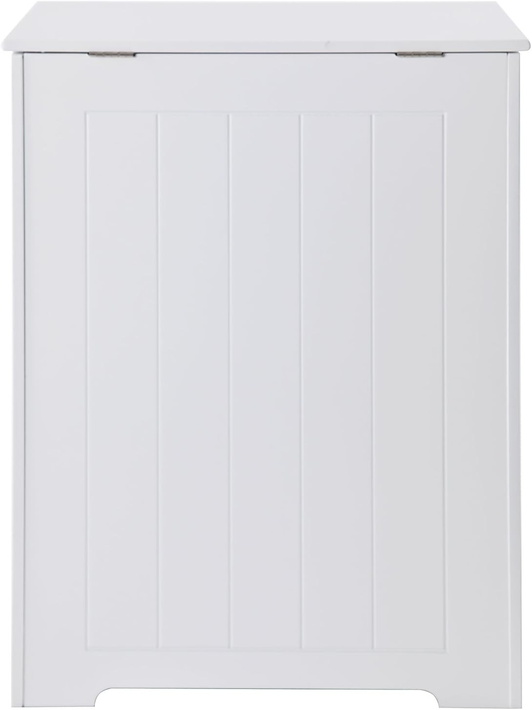 Large White Laundry Bin with Stay-Open Lid – 90L Freestanding Bathroom Hamper
