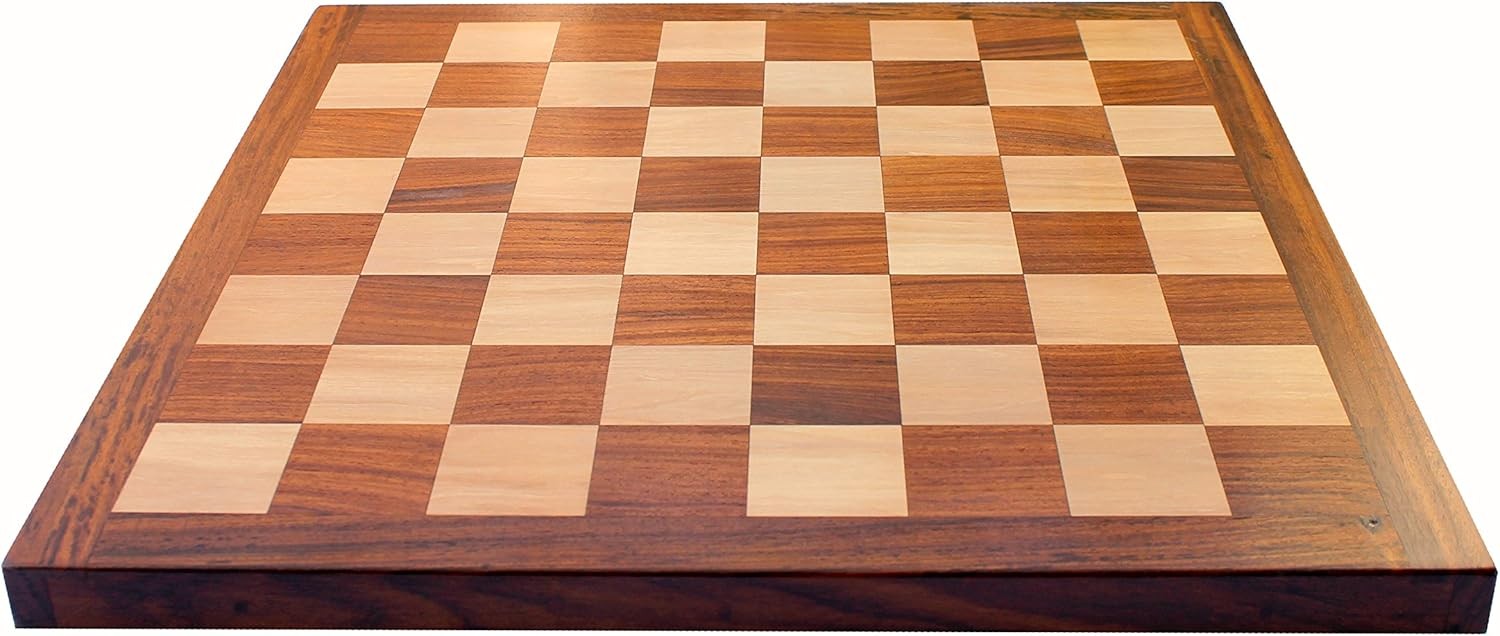 16" Wooden Chess Board | 16×16 Rosewood Board Only | Premium Hand-Carved