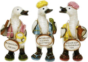 Bathroom Rules Duck Ornaments Set of 3 – Funny Shabby Chic Decor Figurines