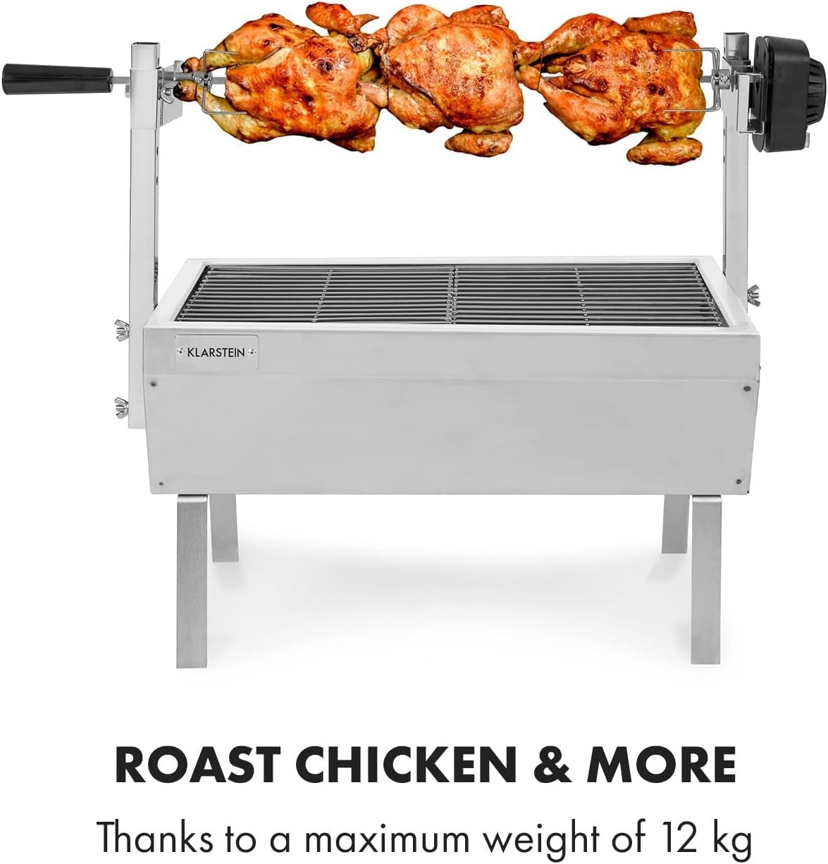 2-in-1 Electric Rotisserie & BBQ Grill Portable Spit Roast Outdoor