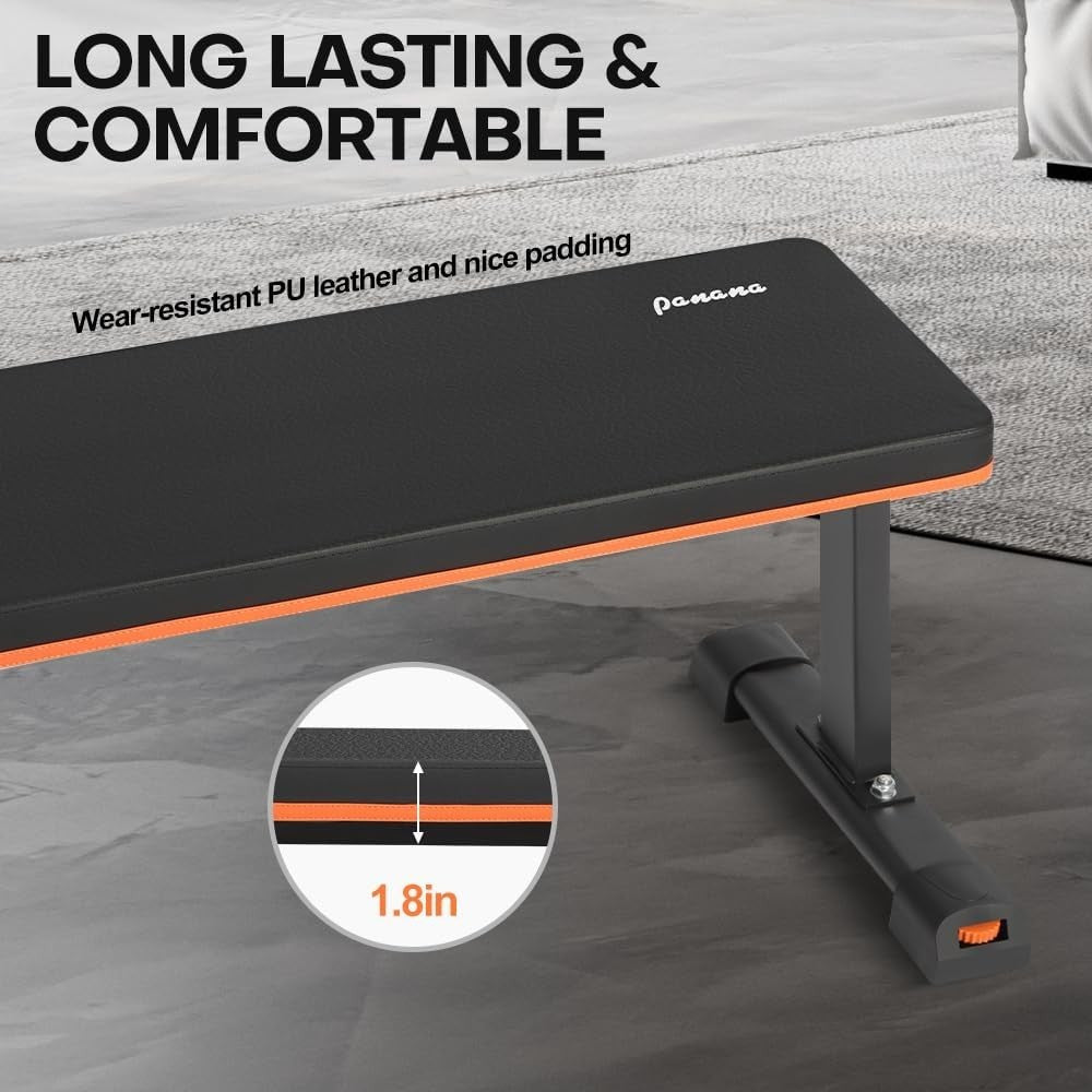 Foldable Flat Weight Bench 200KG Heavy Duty Home Gym Workout