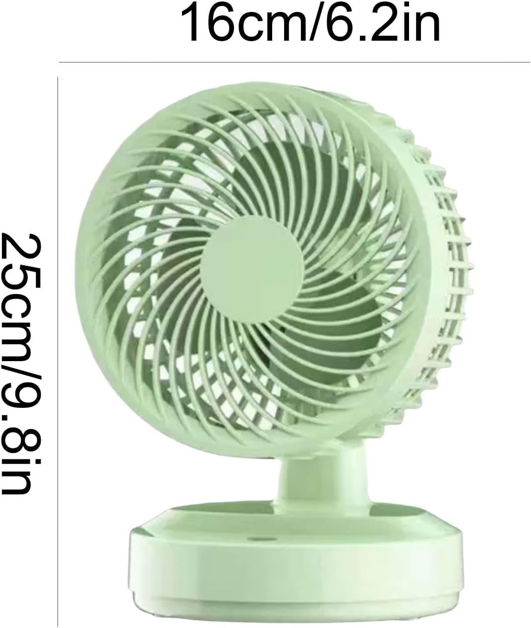 White Compact Desktop Fan – Silent 3-Speed Oscillating Mini Table Cooling Fan
