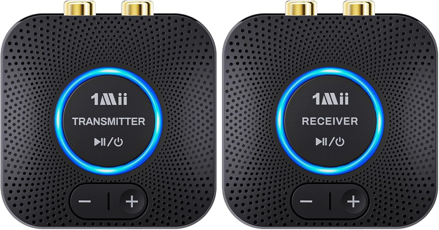 2.4GHz Wireless Audio Transmitter Receiver Black 80m Low Latency