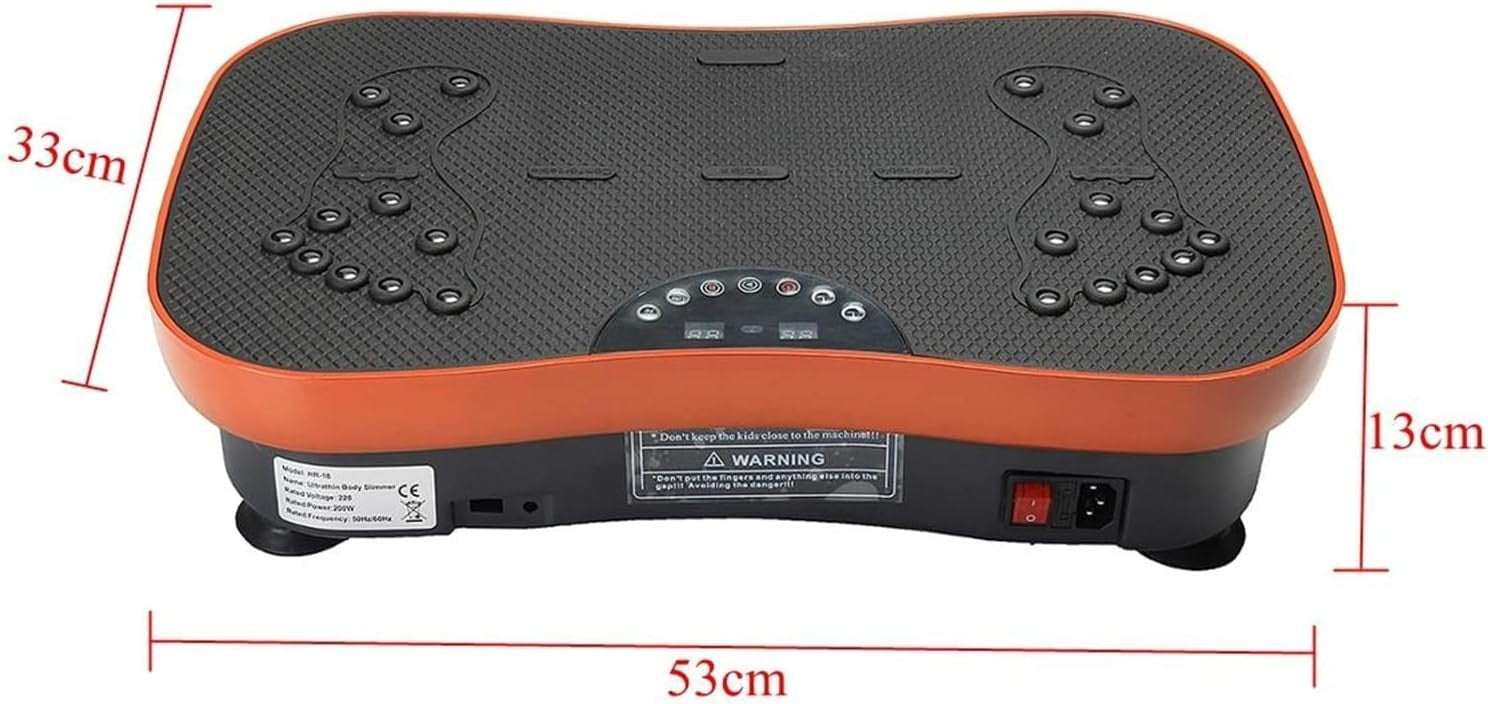 Vibration Plate Fitness Trainer 150kg Capacity Resistance Bands Indoor