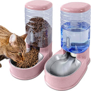 Gravity Pet Feeder Water Dispenser Set 3.8L Food Water Station