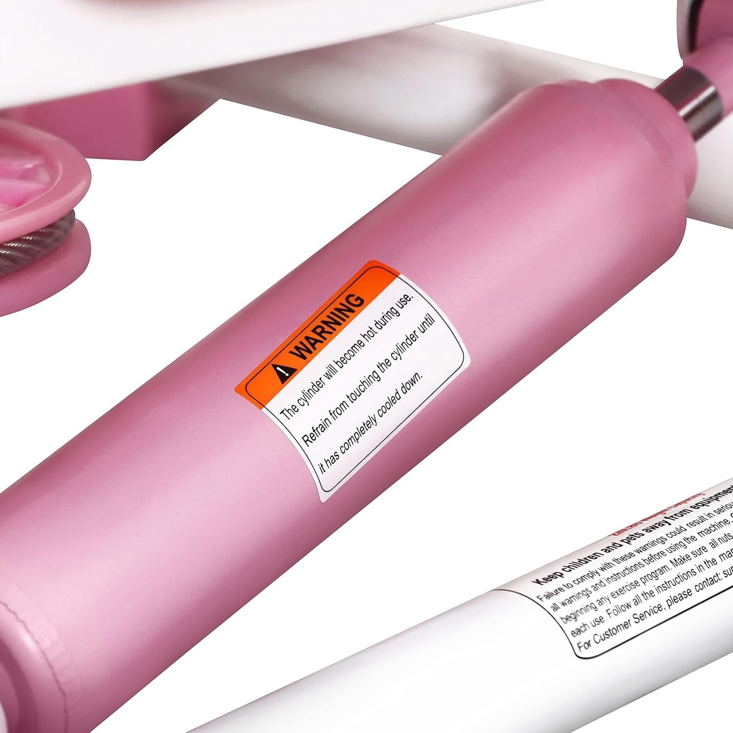 Pink Mini Stair Stepper for Home w/ LCD Monitor, Quiet Motion & Height Adjust