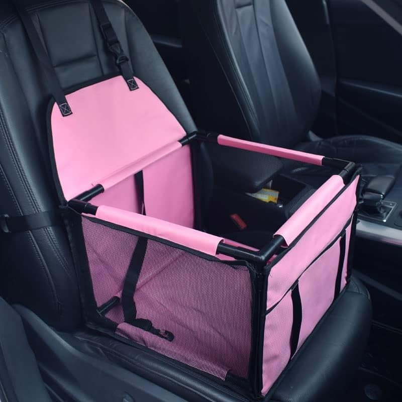 Pink Dog Car Seat Booster Waterproof Pet Travel Carrier Safety Harness