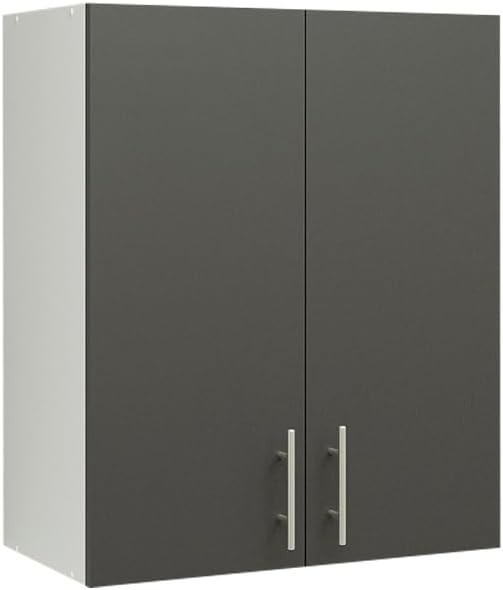 600mm Dark Grey Kitchen Wall Cabinet, Space-Saving Single Door Storage
