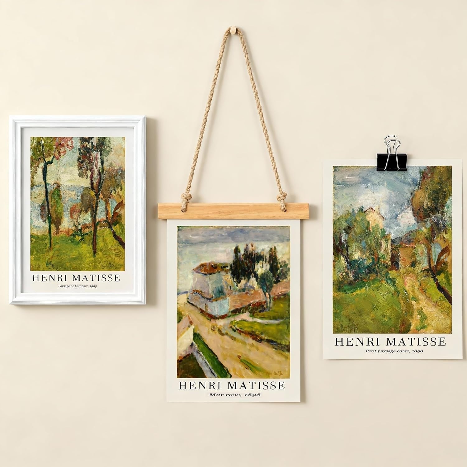 Abstract Landscape Wall Art Set of 3 Unframed Canvas Prints 30x40cm
