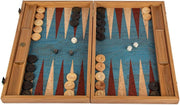 19 Inch Luxury Cork Backgammon Set Wooden Folding Strategy Board Game