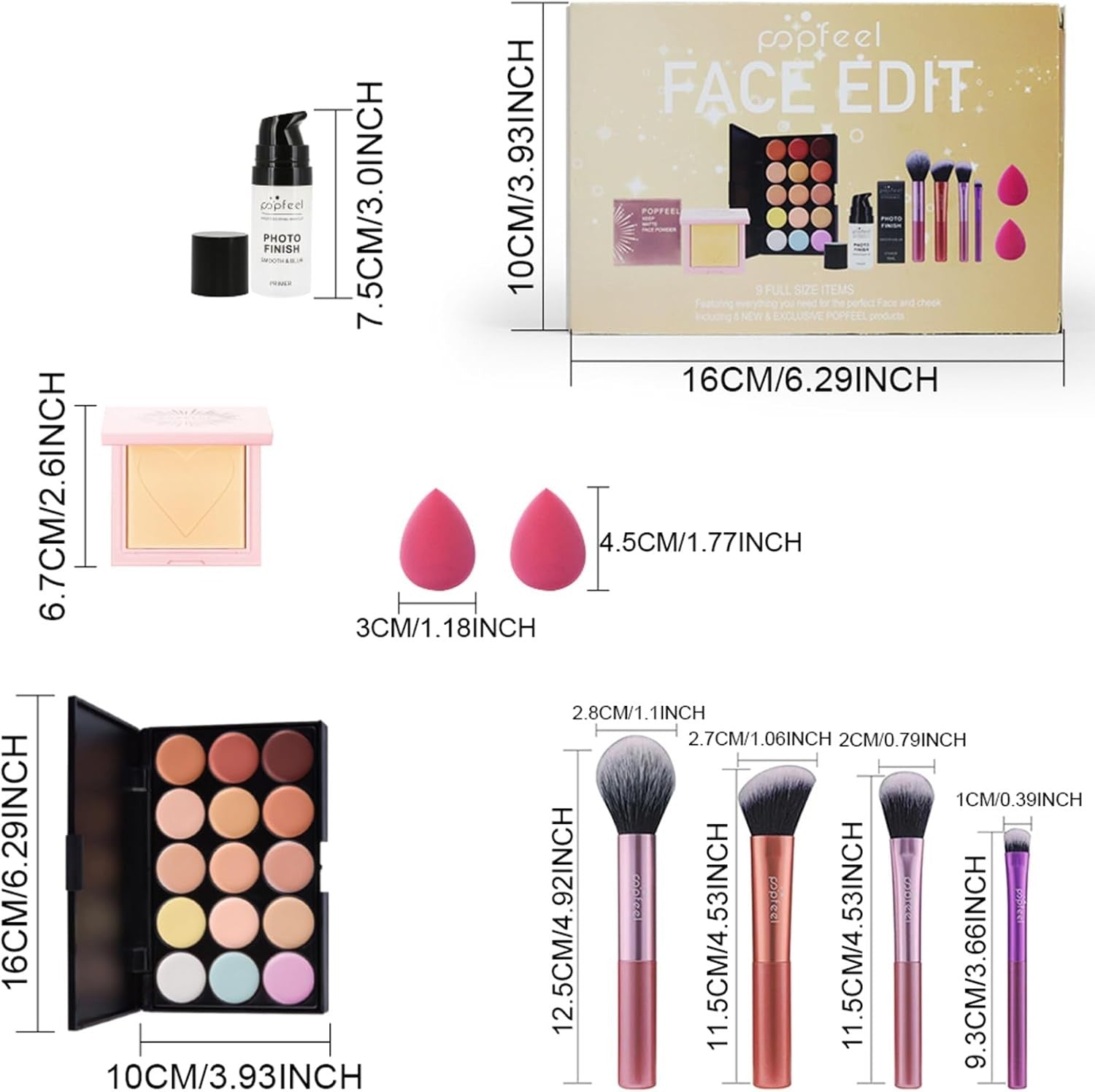 All In One Makeup Gift Set Full Kit Eyeshadow Lipstick Palette