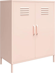 Modern Metal Storage Cabinet with 2 Doors & Adjustable Shelves, 80x40x102cm