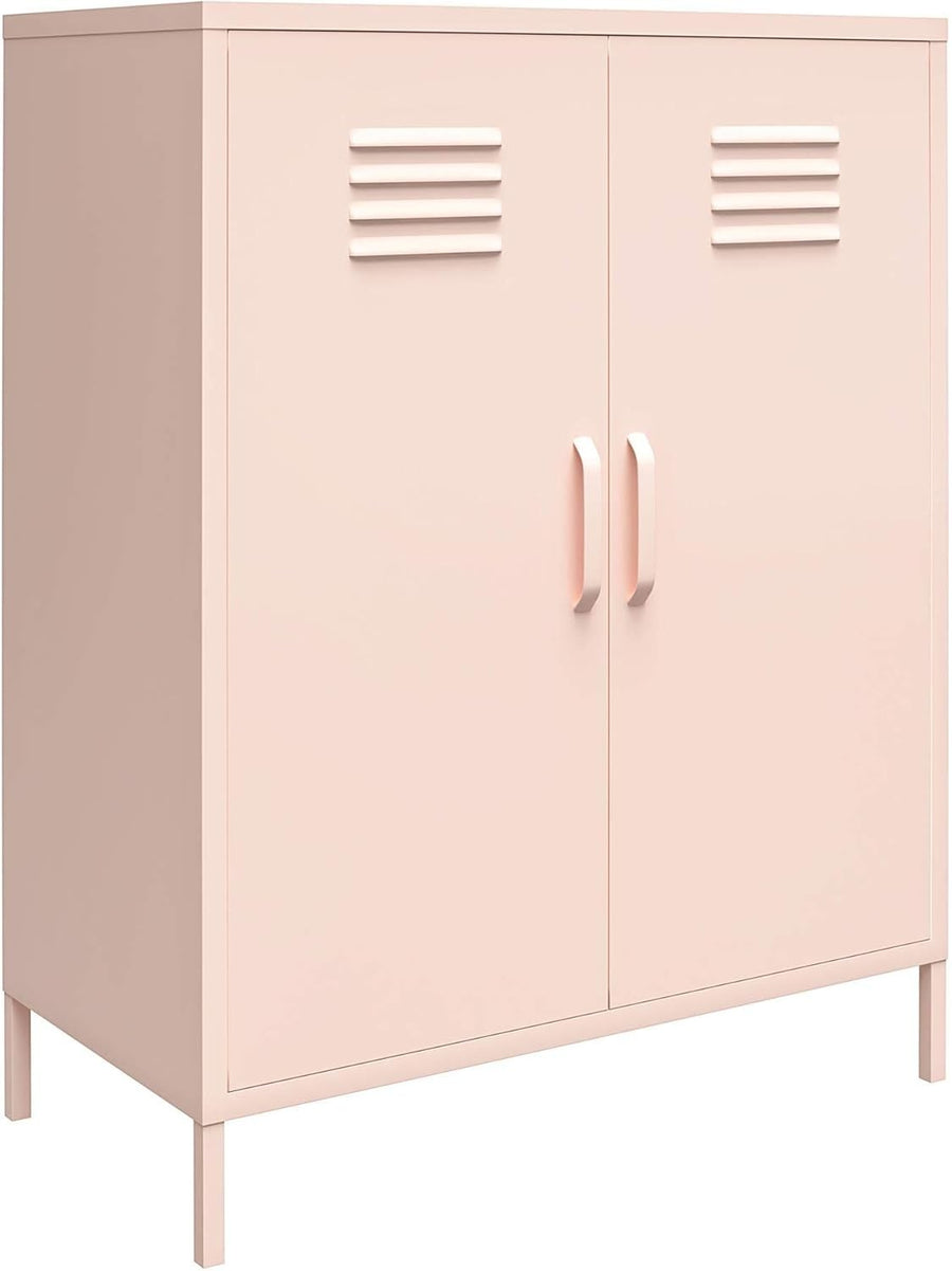 Modern Metal Storage Cabinet with 2 Doors & Adjustable Shelves, 80x40x102cm