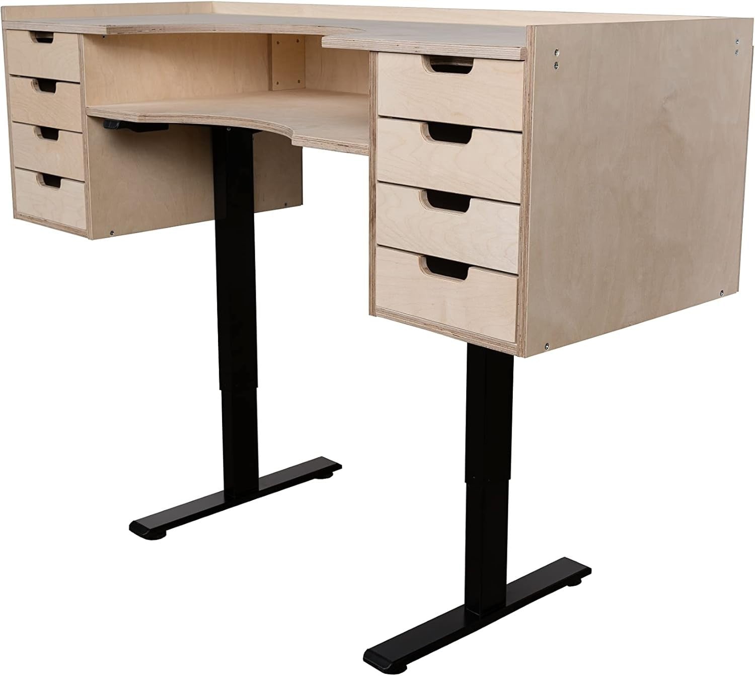 Robofex Height-Adjustable Jewellers Workbench 8-Drawer Ergonomic Craft Table