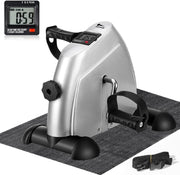 Portable Mini Pedal Exerciser w/ LCD Monitor & Adjustable Resistance for Home