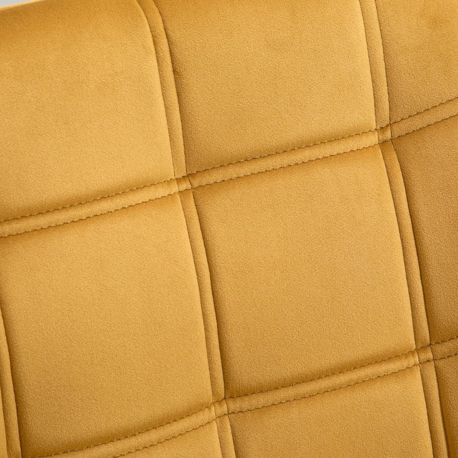 Yellow Velvet Armchair Wide Arm Accent Chair Modern Bedroom Lounge Seat