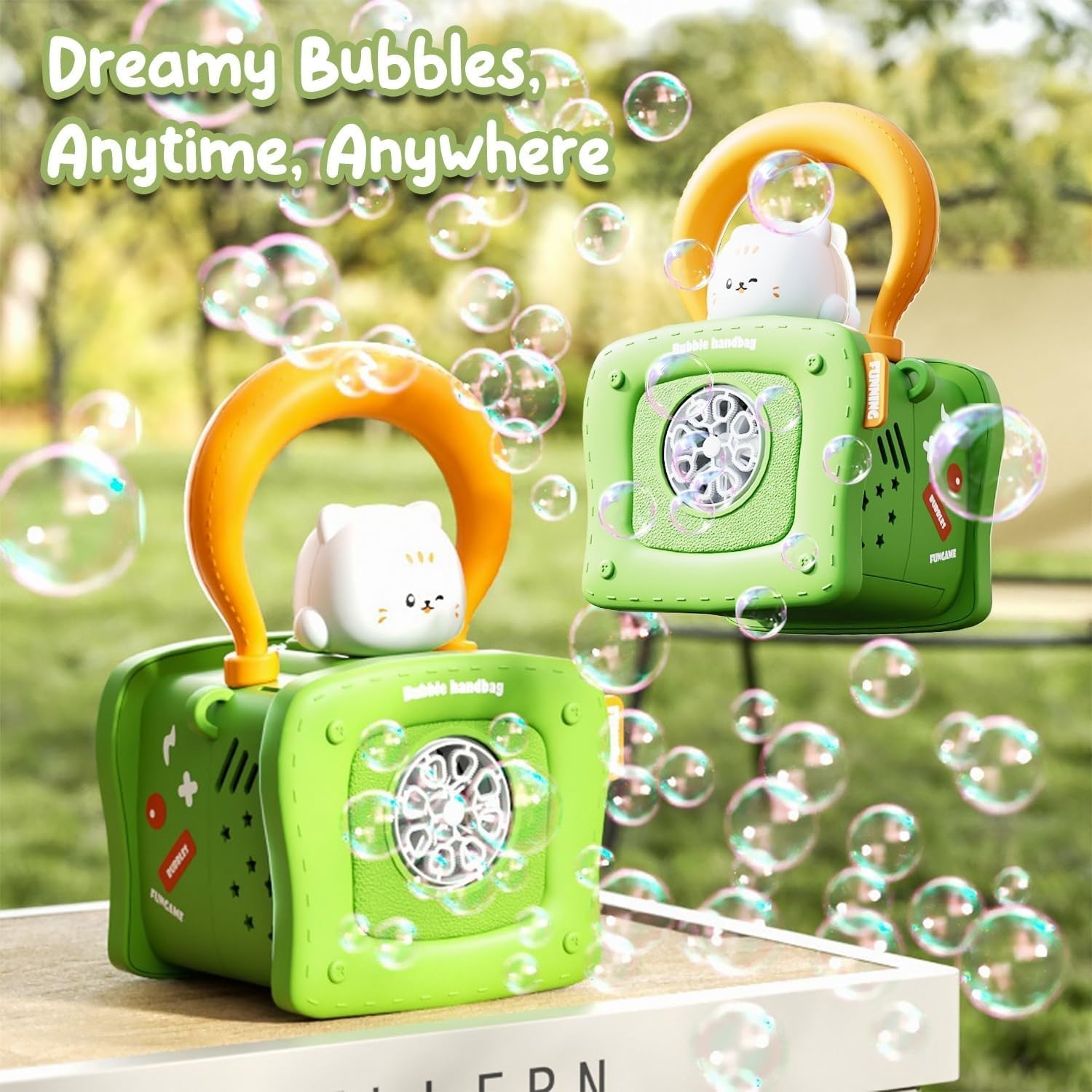 Bubble Machine Kids Lights Music Portable Automatic Blower