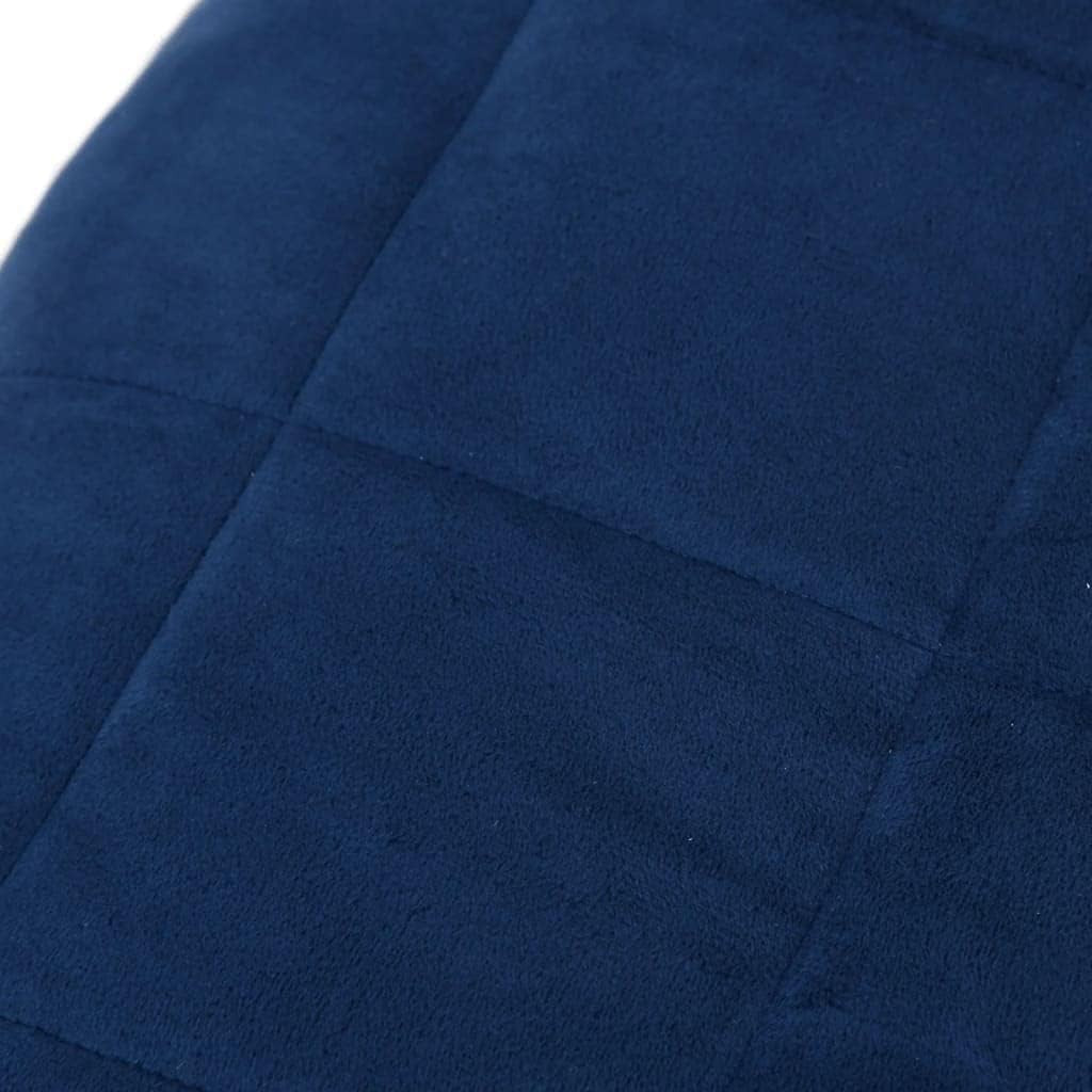 Blue 15kg Weighted Blanket 240x220 cm King Size for Sleep Aid & Comfort