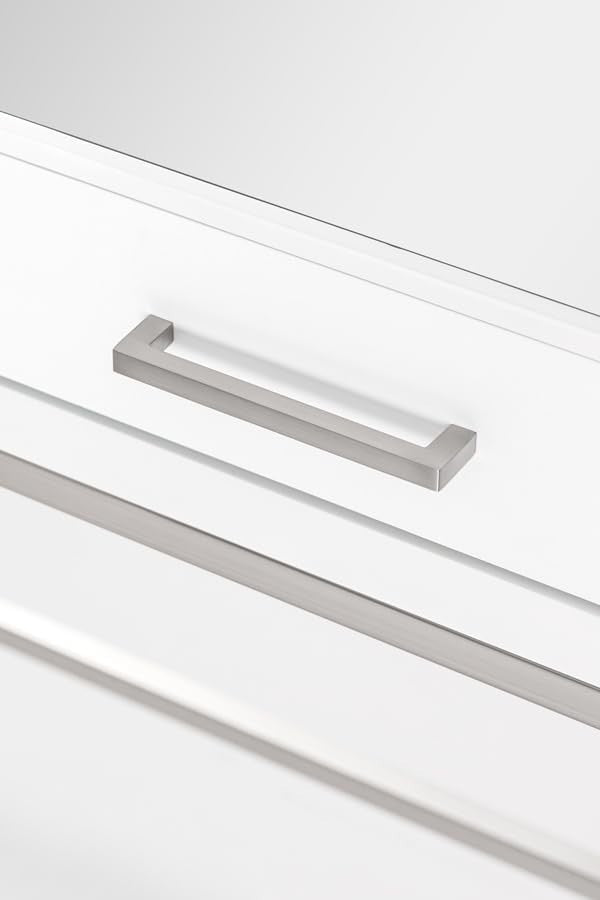 Modern White Console Table 2-Drawer Sleek Metal Frame 40x100x81cm