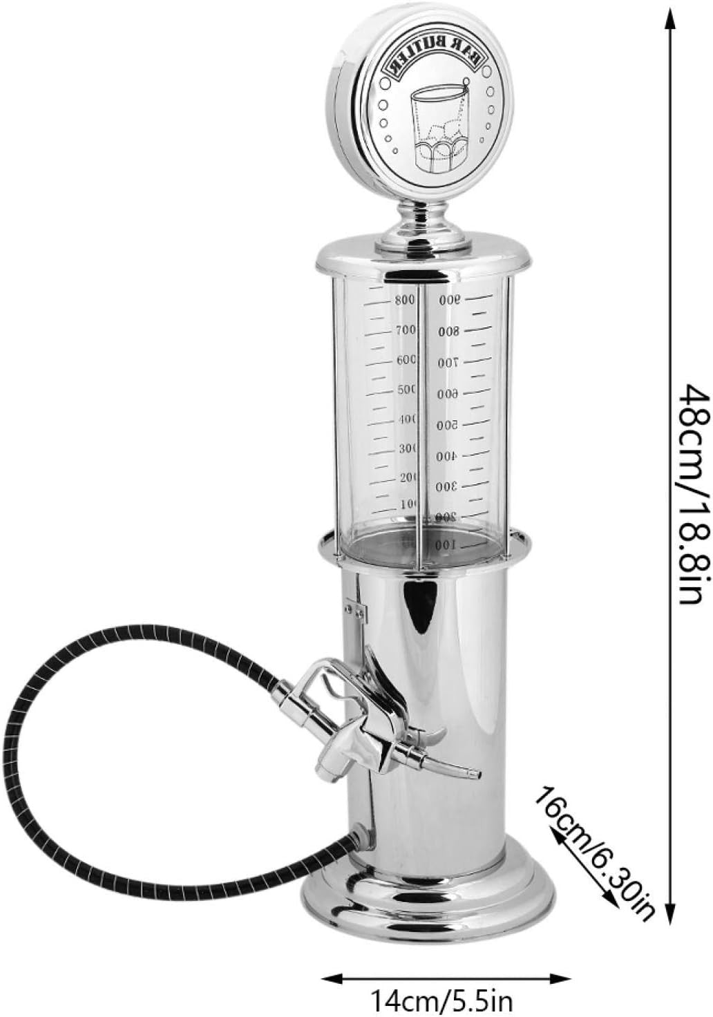 Gas Pump Whiskey Dispenser 1000ml Retro Drinks Server for Beer Rum Vodka Bar