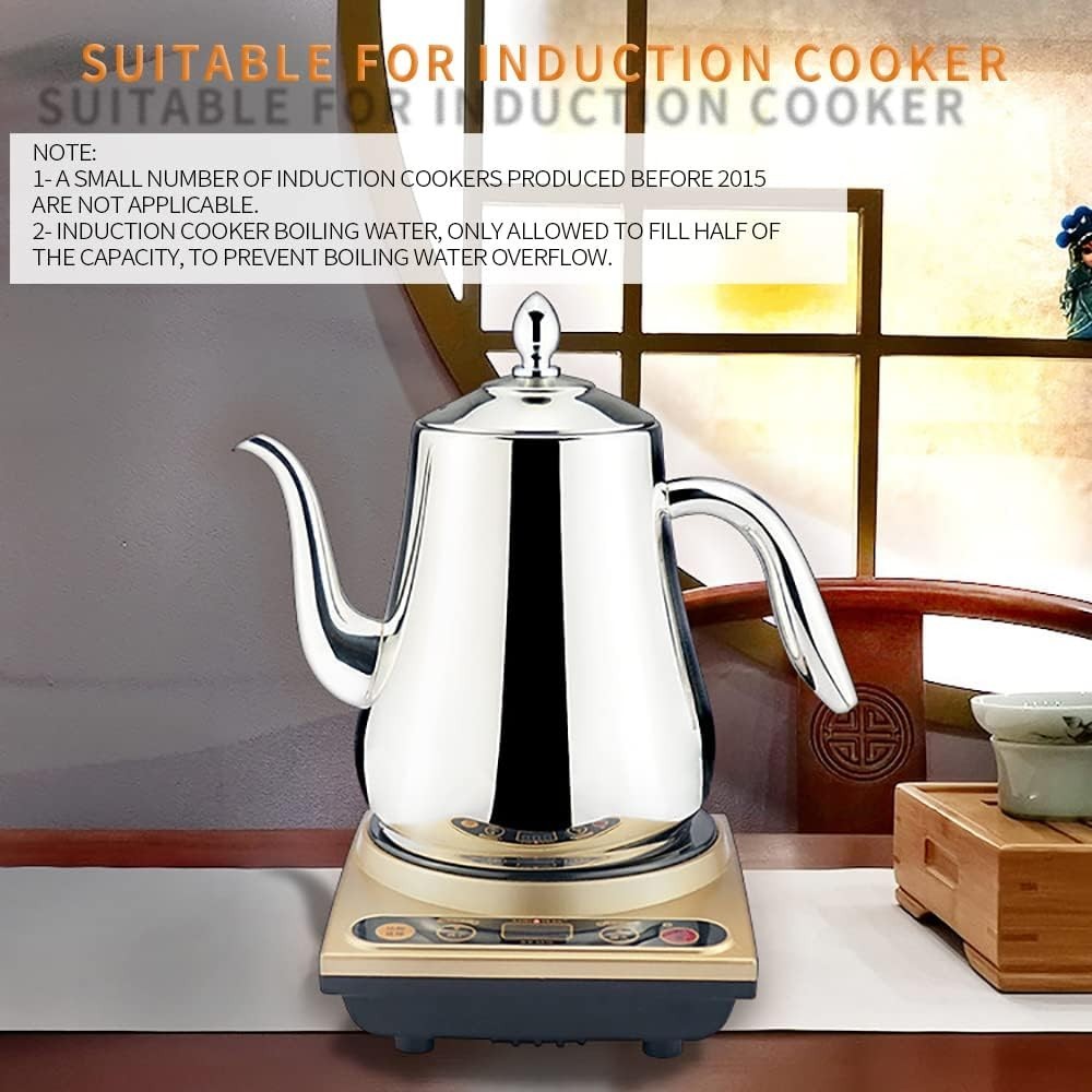 1.55L Stainless Steel Teapot with Infuser Loose Leaf Tea Coffee Server