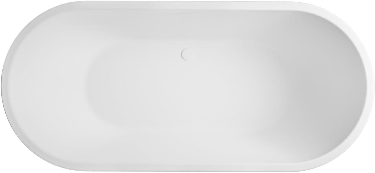 1650x750mm Freestanding Double Ended Bath Green Acrylic Modern Oval