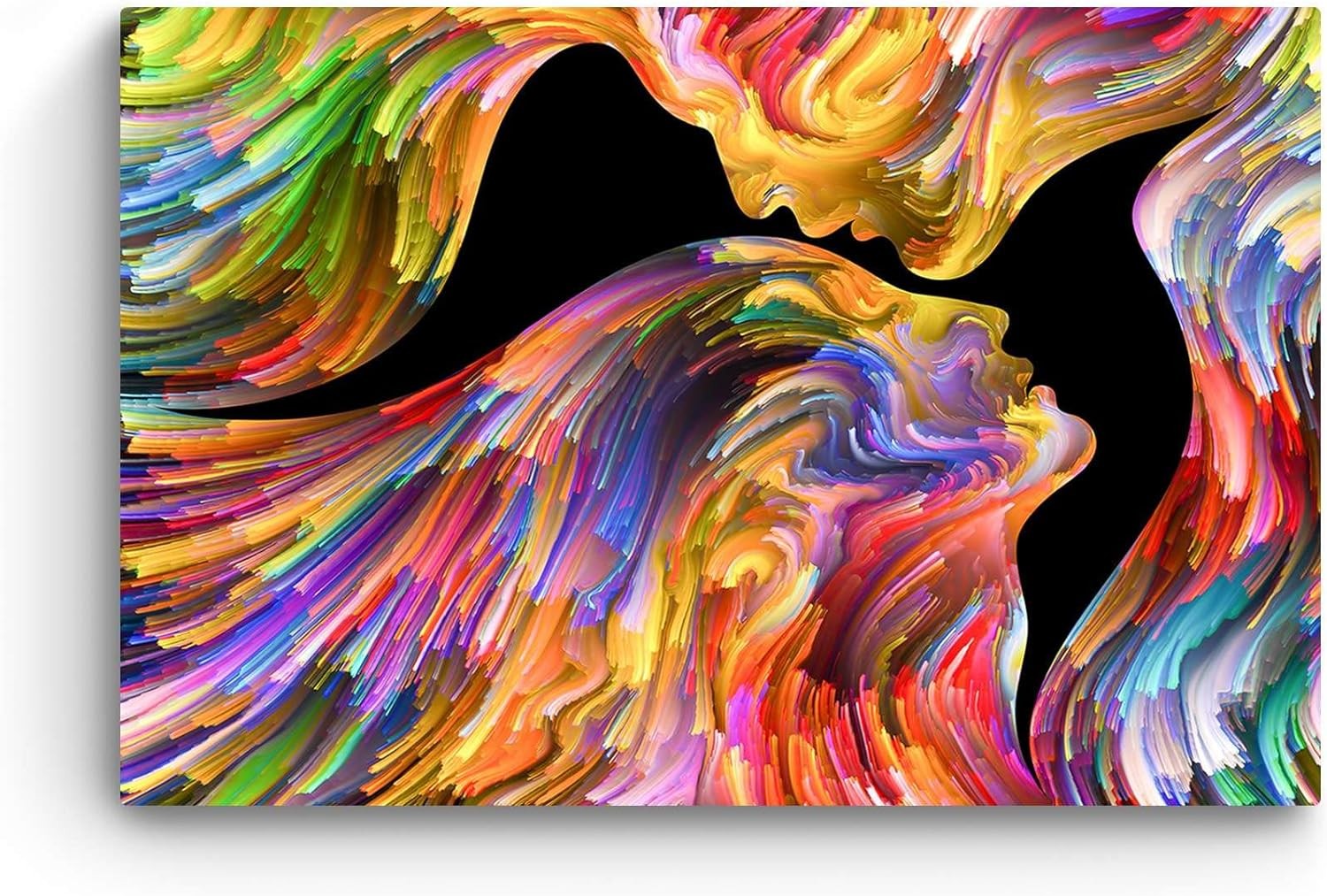 Large Abstract Canvas Wall Art 90x60cm Colourful Framed Print