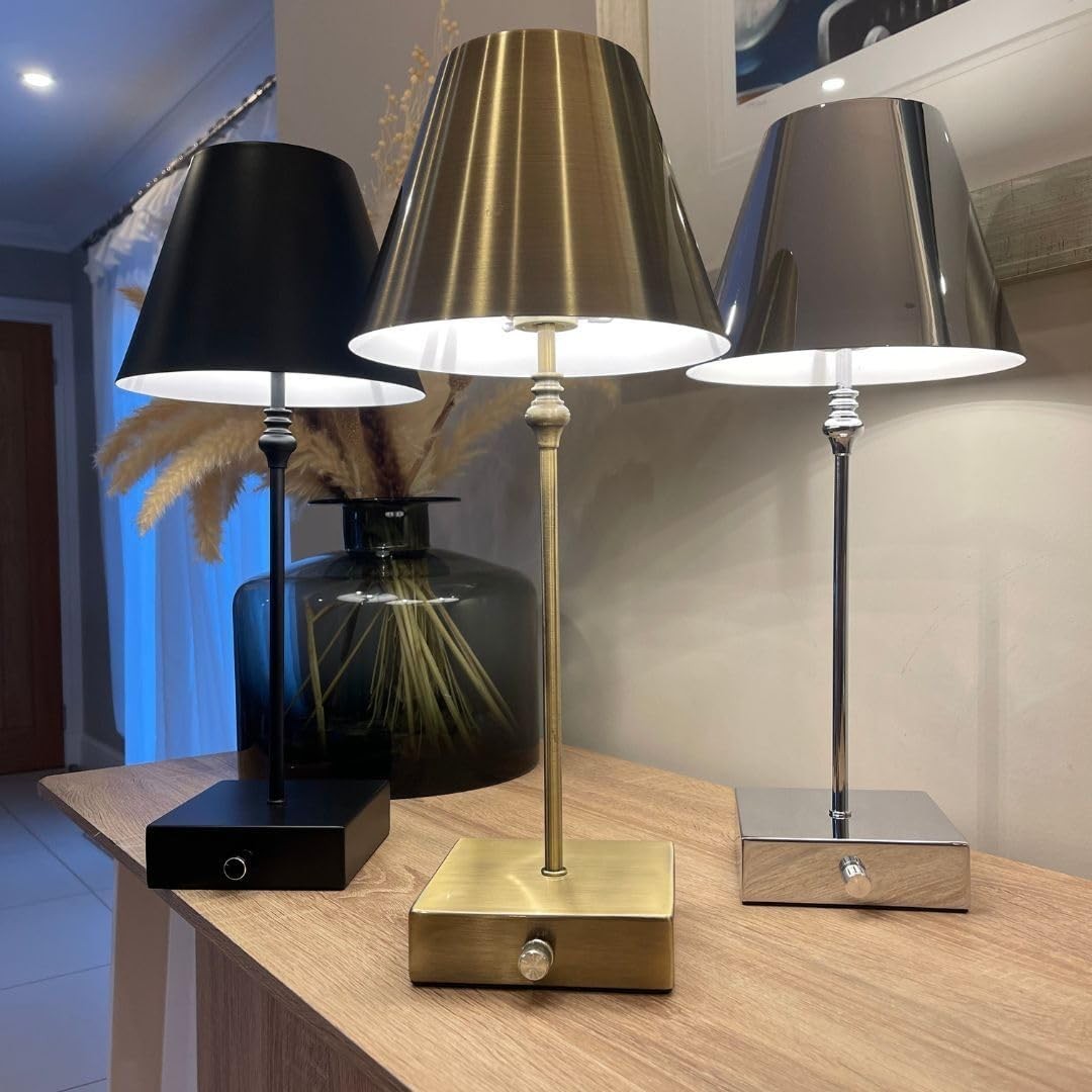 Cordless LED Table Lamp with 3-Level Dimmer, USB Rechargeable, 45cm