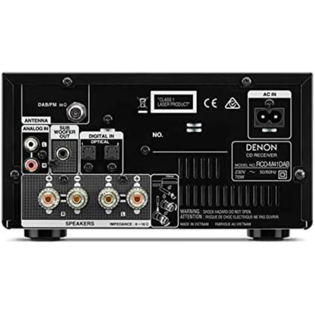 Compact HiFi CD Receiver with Bluetooth DAB/FM Tuner & 2x30W Output
