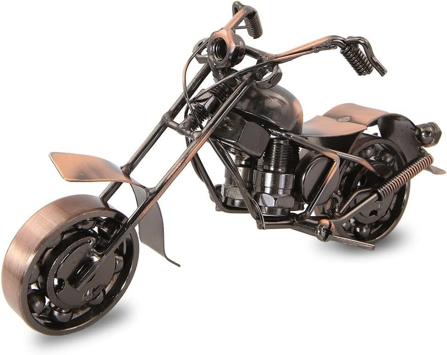 Retro Metal Motorcycle Model Desk Ornament Vintage Bike Decor Collectible Gift