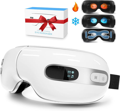 Heated & Cooling Eye Massager Rechargeable Vibration Sleep Mask