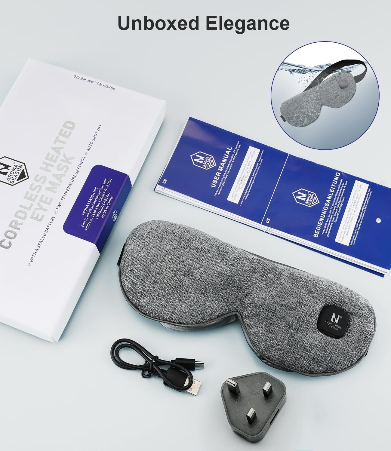 Cordless Heated Eye Mask Moist Heat Dry Eye Relief Compress