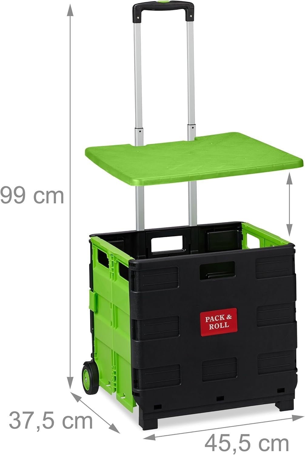 Foldable 50L Shopping Trolley with Telescopic Handle – Up to 35kg Load