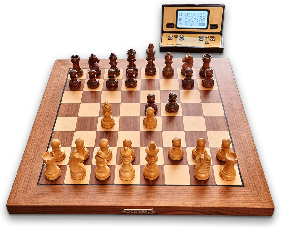 Luxury Wooden Electronic Chess Board with Piece Recognition & LED Indicators