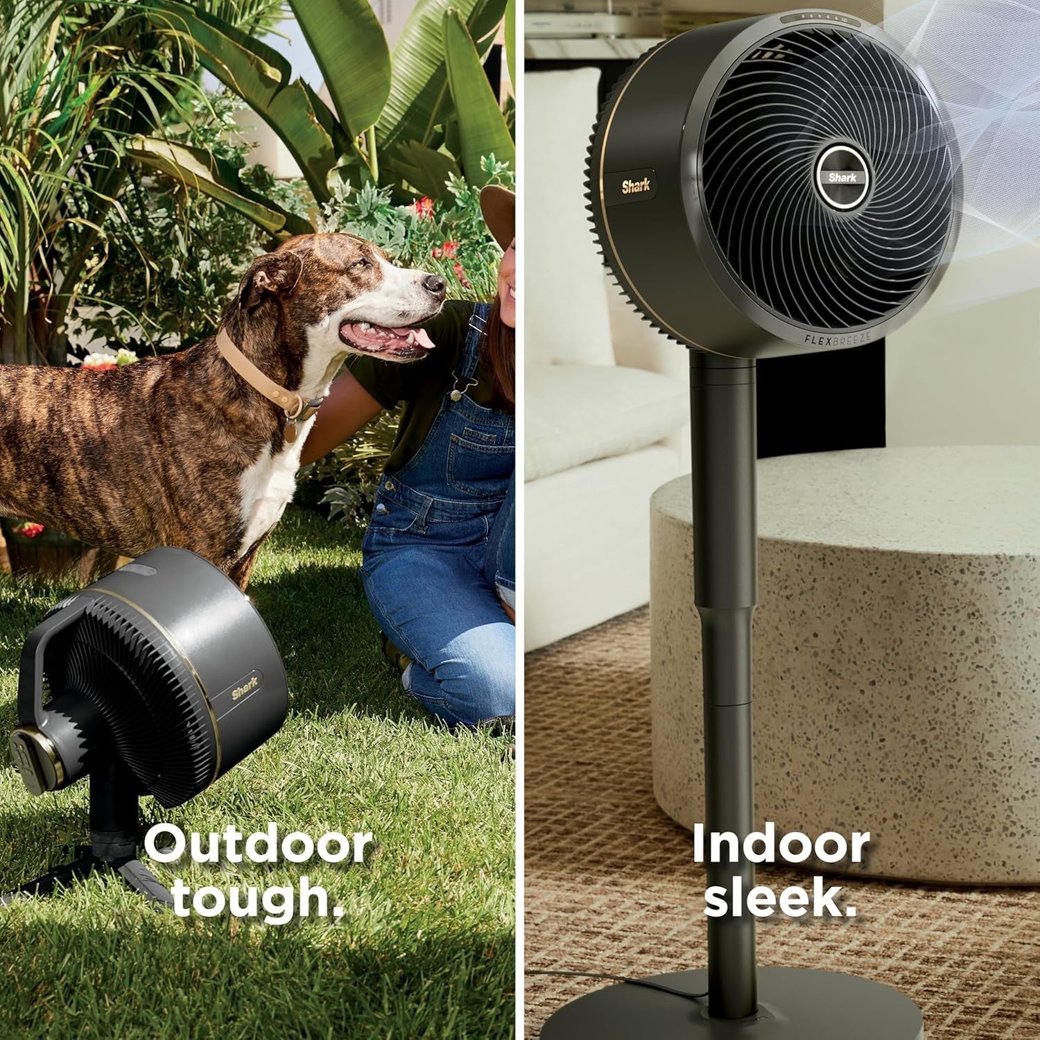Portable Indoor Outdoor Fan Dark – 5 Speed Cordless Oscillating Remote Control