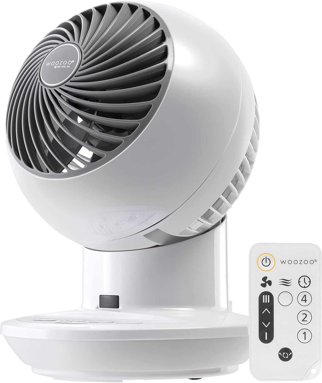 Mini Air Circulator Fan Quiet 3 Speed Remote Control Oscillating Adjustable Tilt