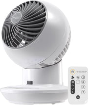 Mini Air Circulator Fan Quiet 3 Speed Remote Control Oscillating Adjustable Tilt