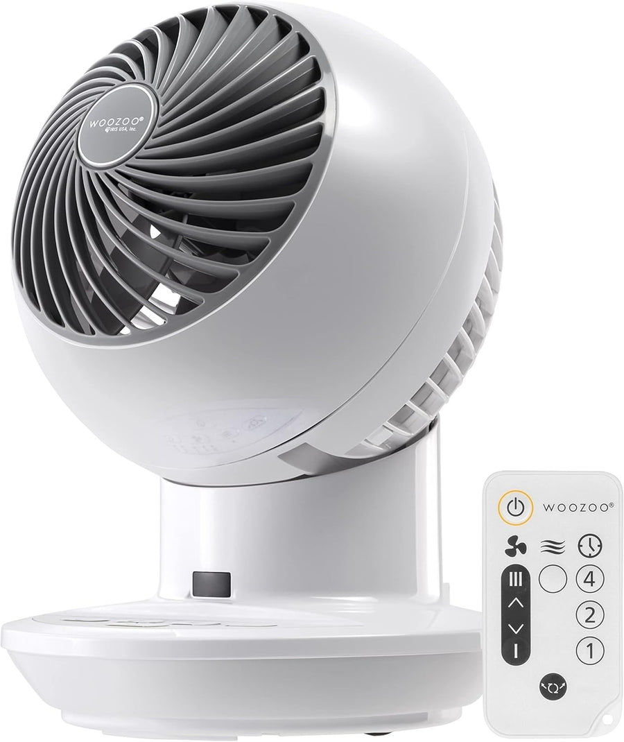 Mini Air Circulator Fan Quiet 3 Speed Remote Control Oscillating Adjustable Tilt