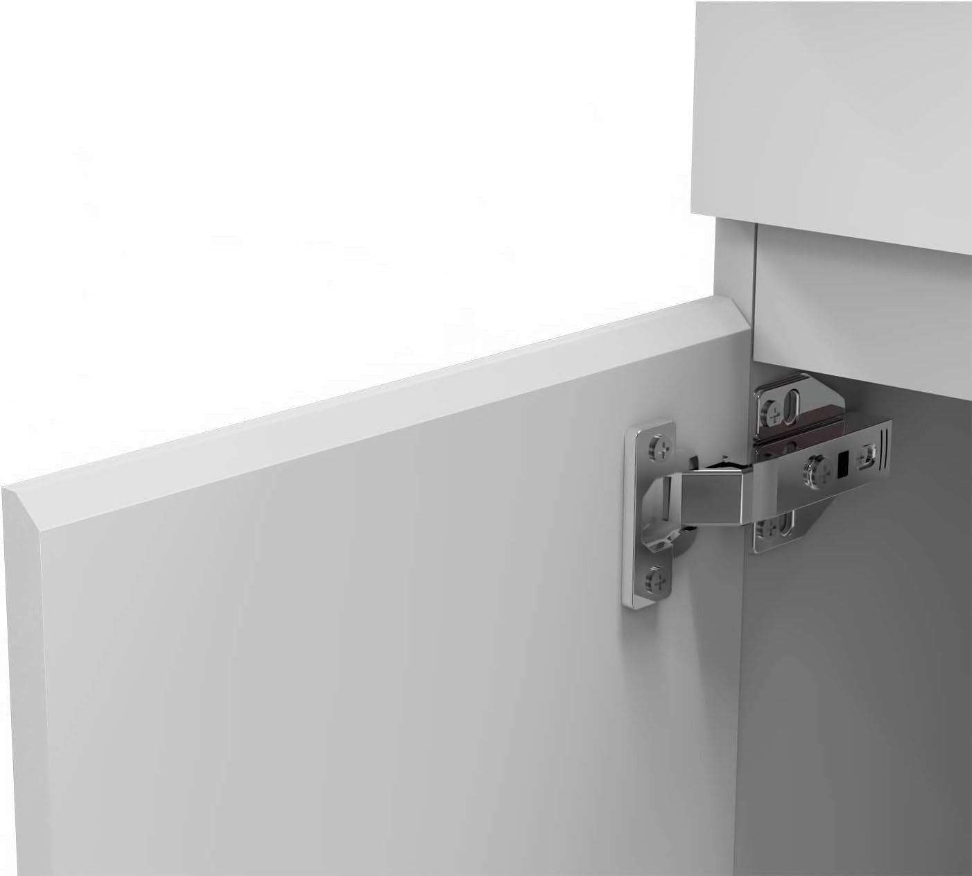600mm Matt White Floor Standing Vanity Unit with Basin 2 Door Sink Cabinet