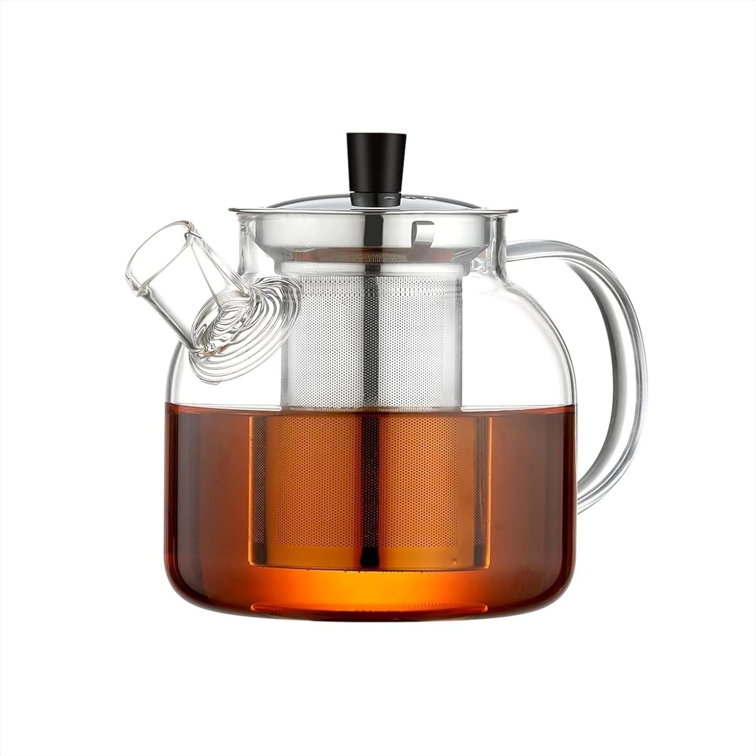 Glass Teapot 800ml w/ Stainless Steel Infuser Stovetop Safe Tea Pot