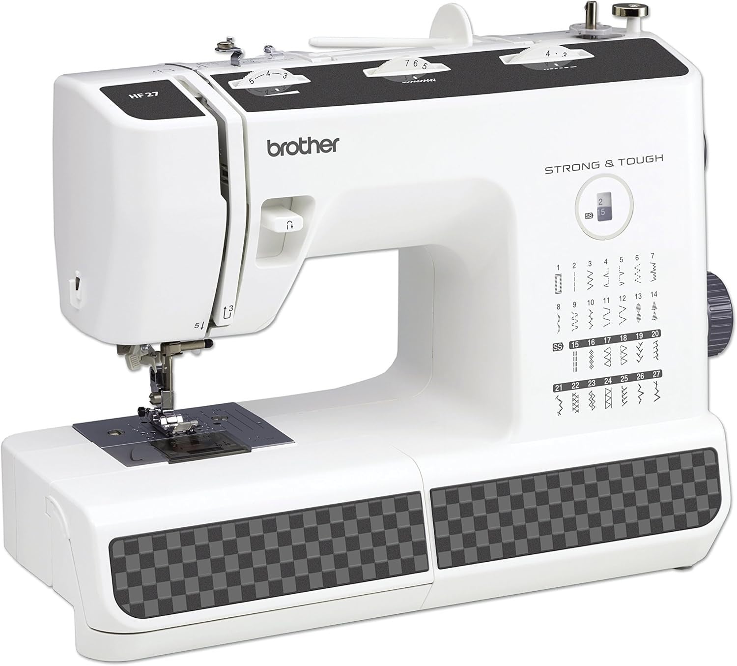 Heavy Duty Electronic Sewing Machine 27 Stitch Metal Chassis Leather PVC