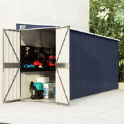 Wall-Mounted Garden Shed 3.82x1.78m Outdoor Tool Storage Steel